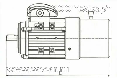 Электродвигатель 80B-4 с электромагнитным тормозом